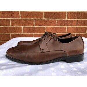 Johnson & Murphy Brown Leather Oxfords Lace Up Men dress shoes size US 9 M